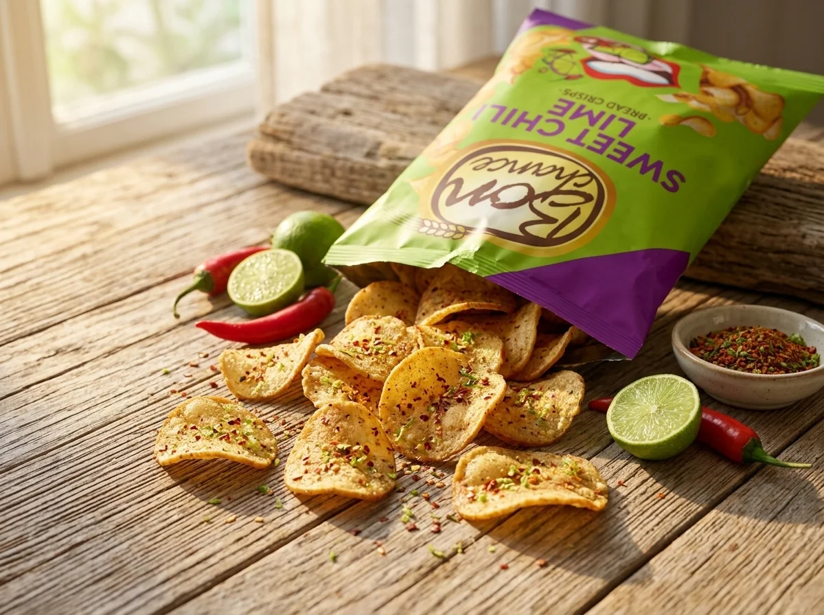 Chlebové chipsy chilli