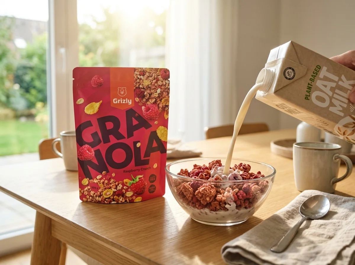 snídaňová miska granoly