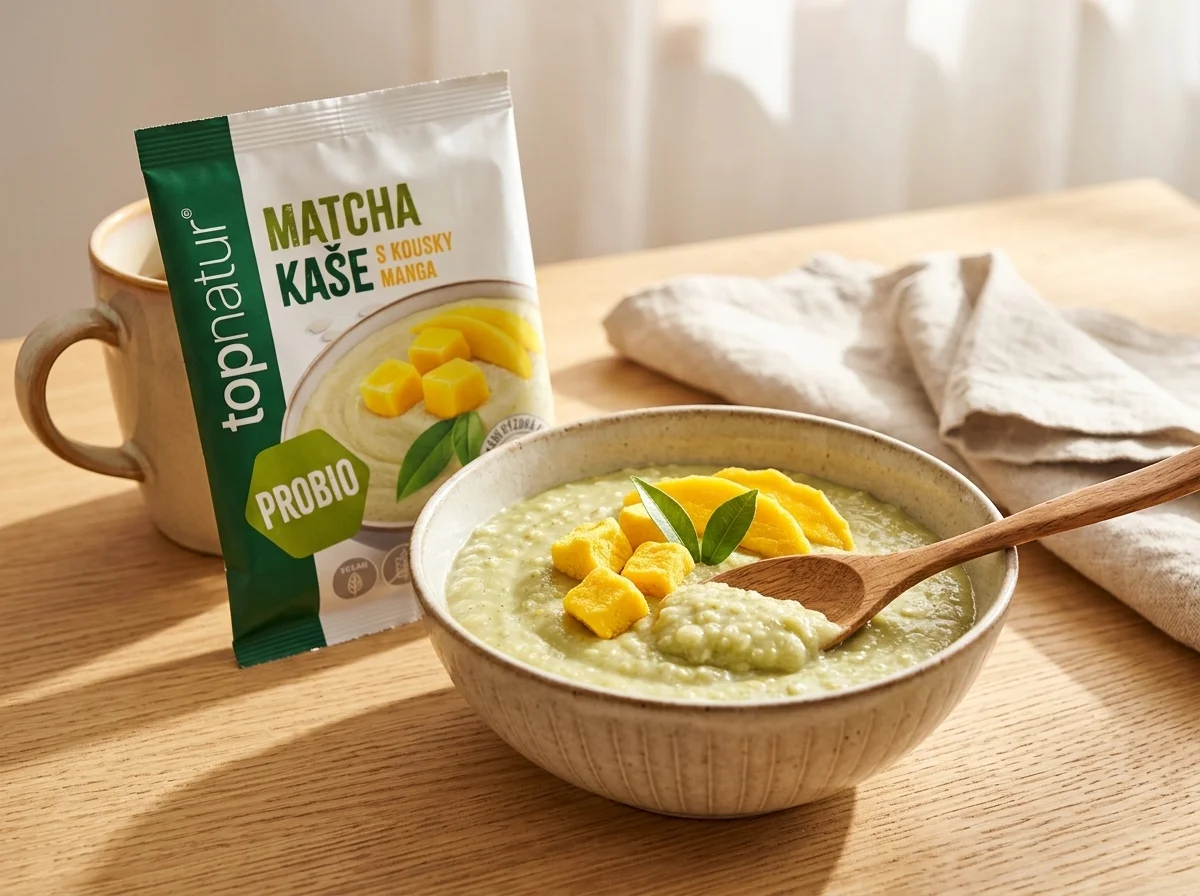 kaše matcha mango