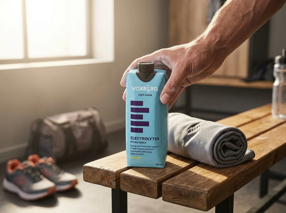 osvěžující drink u cvičení