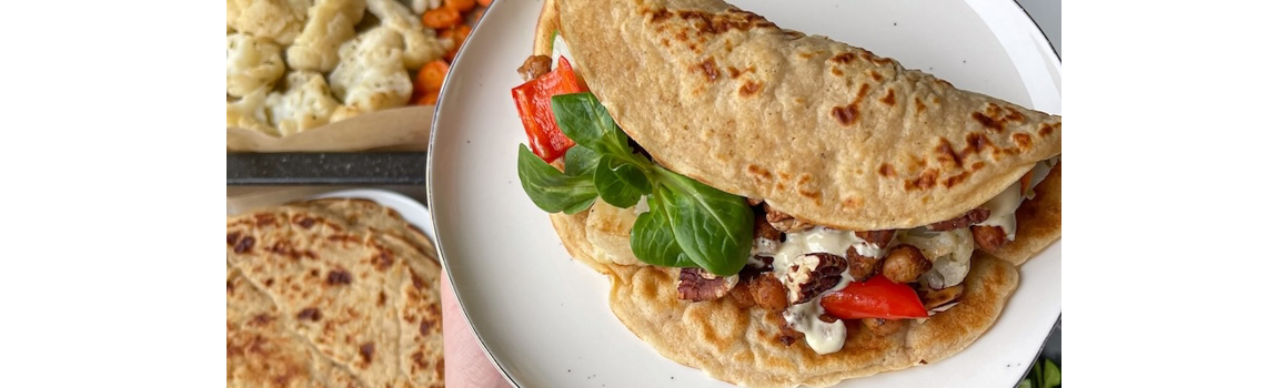 Veganské tacos s pečenou cizrnou a praženými pekany