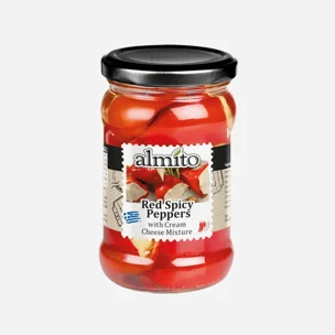 Almito Červené pikantní papriky plněné sýrem