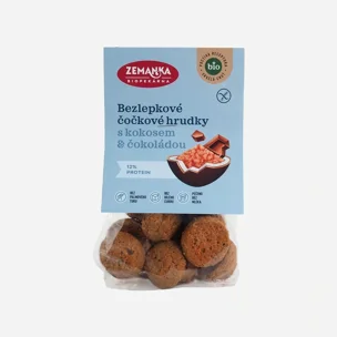 Bezlepkové čočkové hrudky s kokosem a čokoládou BIO 6 x 100 g