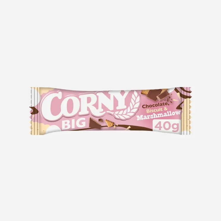 Big cereální tyčinka s marshmallow v mléčné čokoládě