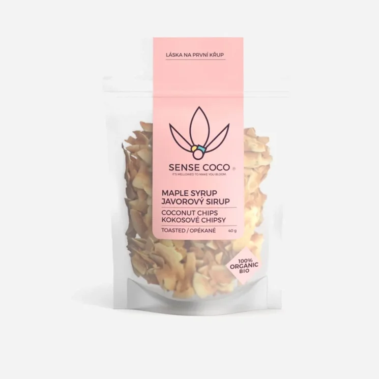 Bio kokosové chipsy javorové 5 x 40 g