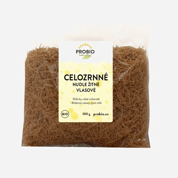 Bioharmonie Žitné celozrnné vlasové nudle BIO