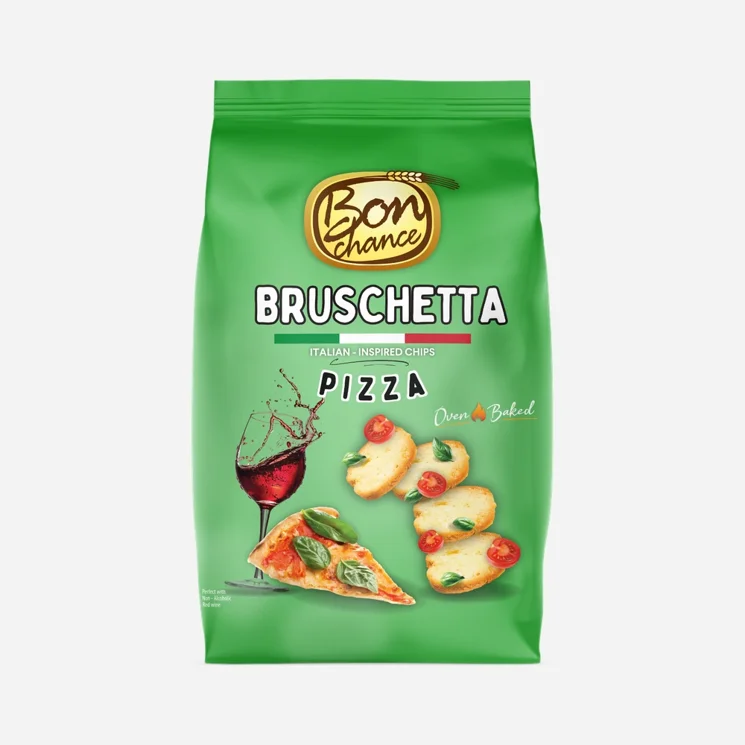 Bruschetta chipsy pizza