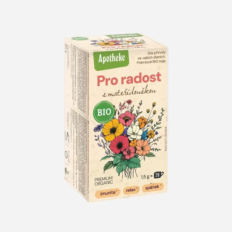Čaj Pro radost s mateřídouškou BIO 6 x 20 sáčků
