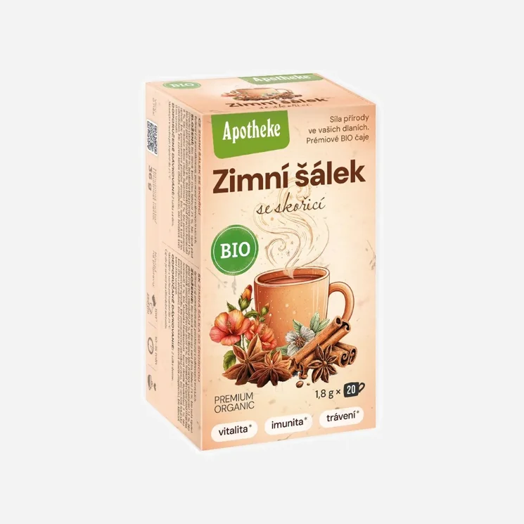 Čaj Zimní šálek se skořicí BIO 6 x 20 sáčků