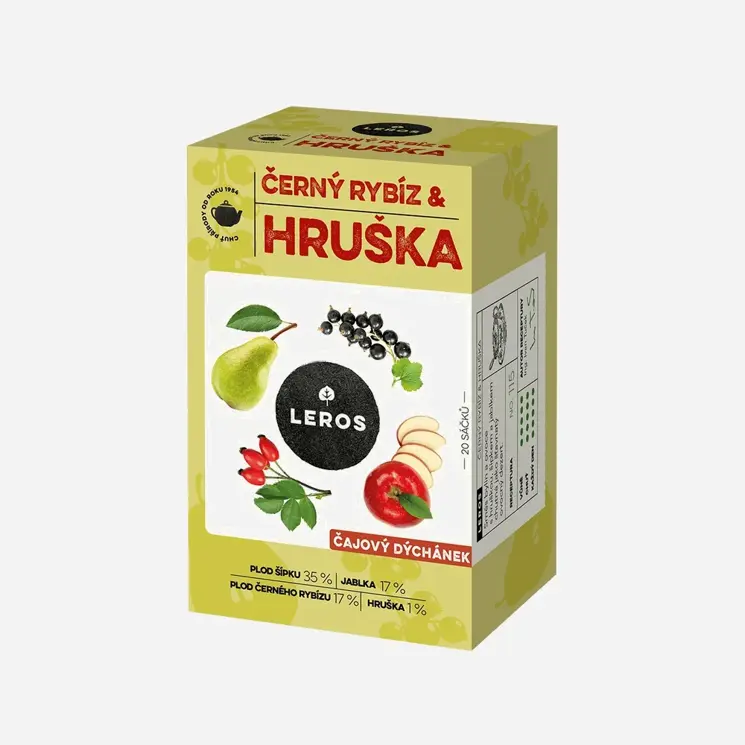 Čajový Dýchánek černý rybíz a hruška 6 x 20 sáčků