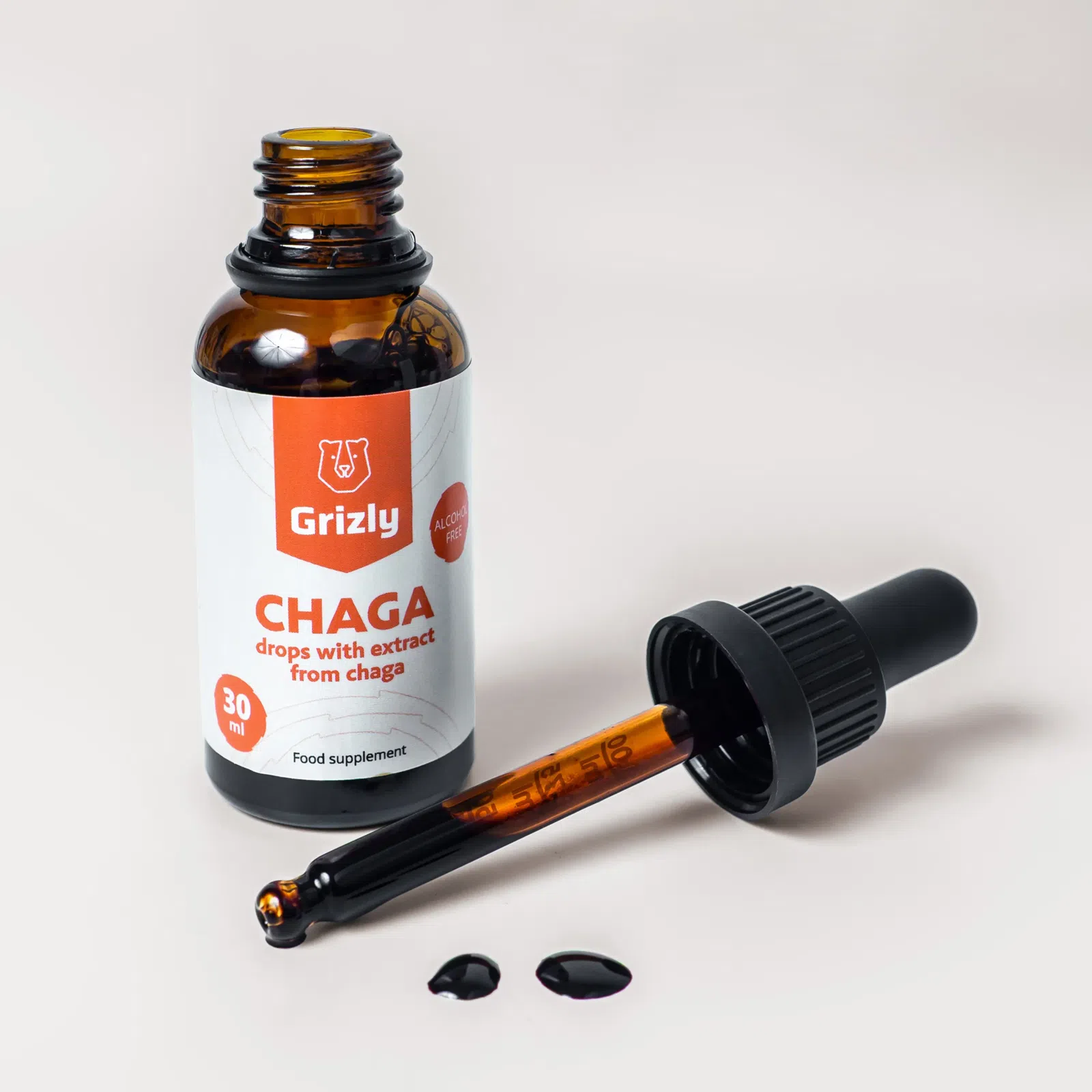GRIZLY Chaga kapky s otevřeným kapátkem