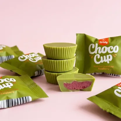 Choco Cups matcha čokoláda & malina