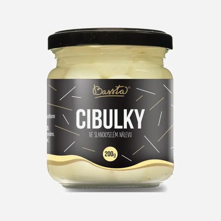 Cibulky ve slanokyselém nálevu sklo 6 x 200 g