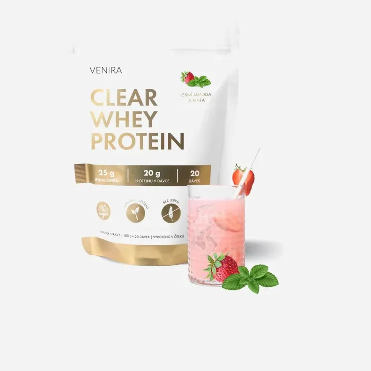 Clear whey protein / proteinová limonáda jahoda a máta