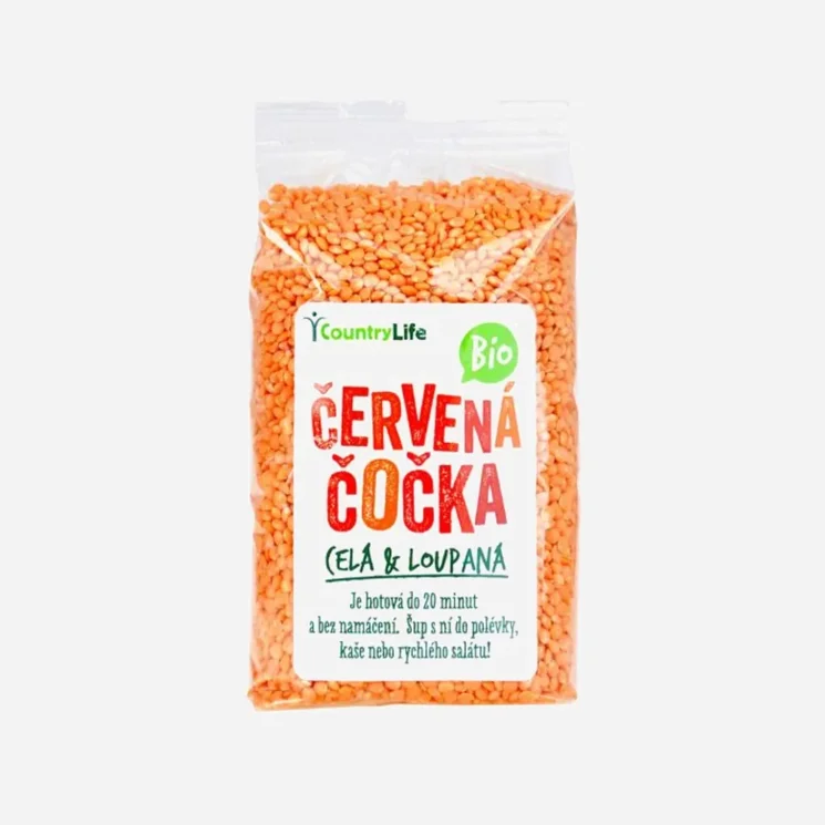 Čočka červená celá loupaná  BIO 6 x 500 g