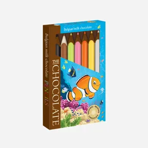 Čoko pastelky mléčné - motiv ryby 5 x 100 g