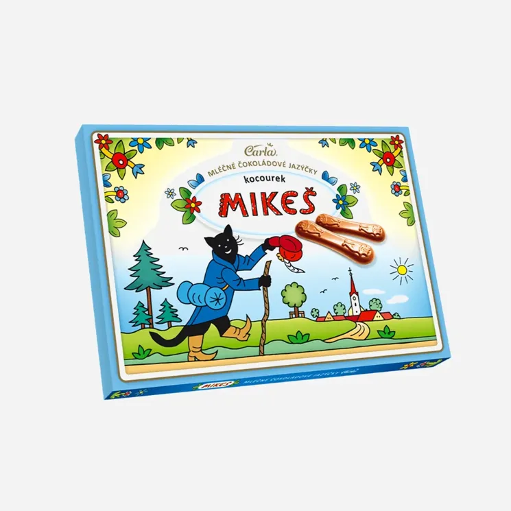 Čokoládové jazýčky mléčné MIKEŠ 5 x 100 g