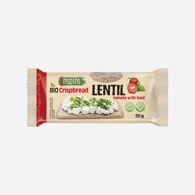 Crispbread LENTIL rajče a bazalka BIO