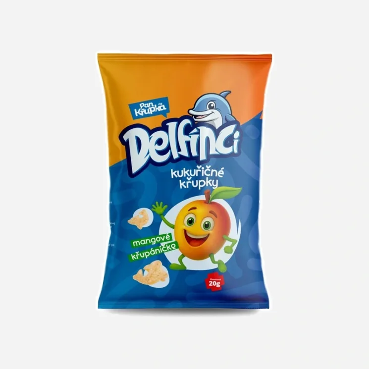 Delfínci kukuřičný snack mangový