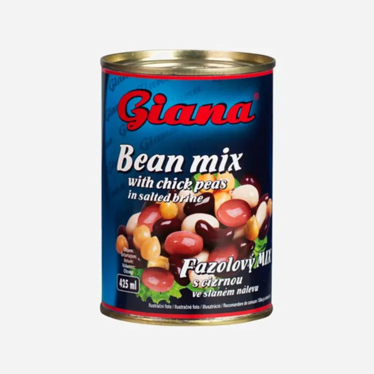 Fazolový mix s cizrnou ve slaném nálevu 6 x 425 ml
