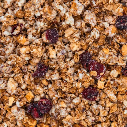 Granola bílá čokoláda, skořice a jablko