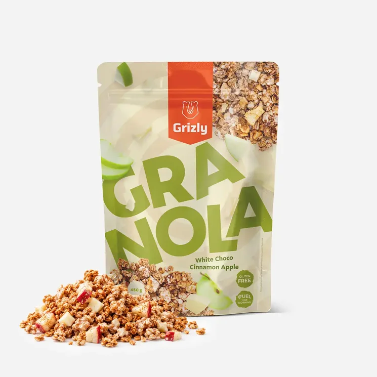 Granola bílá čokoláda, skořice a jablko