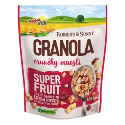 Granola křupavé müsli super fruit 6 x 500 g