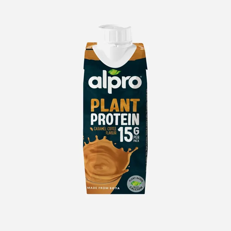 High Protein Sójový nápoj s příchutí karamelu a kávy