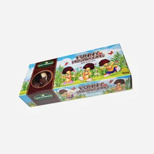 Hříbečky mini z mléčné čokoládové polevy a sušenky 5 x 60 g
