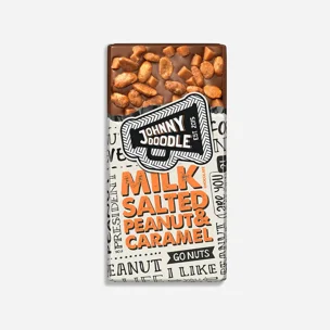 Johny Doodle Mléčná čokoláda, slané arašídy a karamel 6 x 150 g