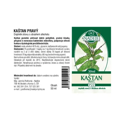 Kaštan pravý tinktura z pupenů 6 x 50 ml