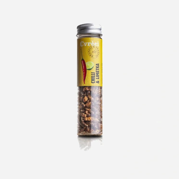 Křupaví a pražení cvrčci chilli a limetka 6 x 20 g