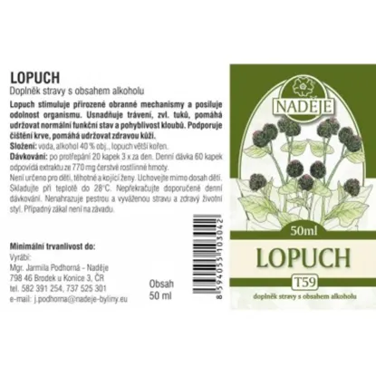 Lopuch tinktura z byliny