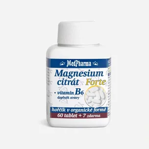 Magnesium citrát Forte + vit B6 67 tablet 6 x 67 tablet