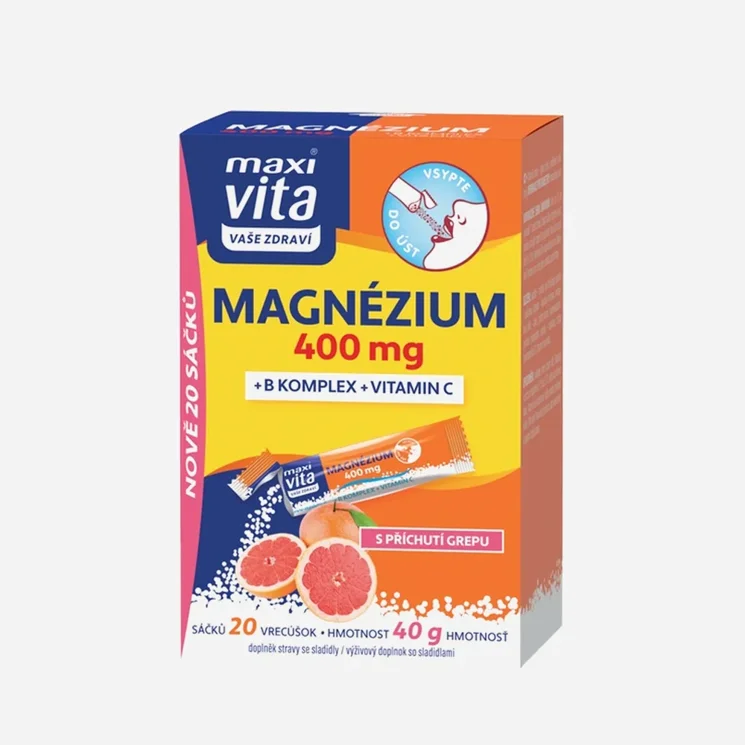 Magnézium 400 mg, B komplex a vitamin C