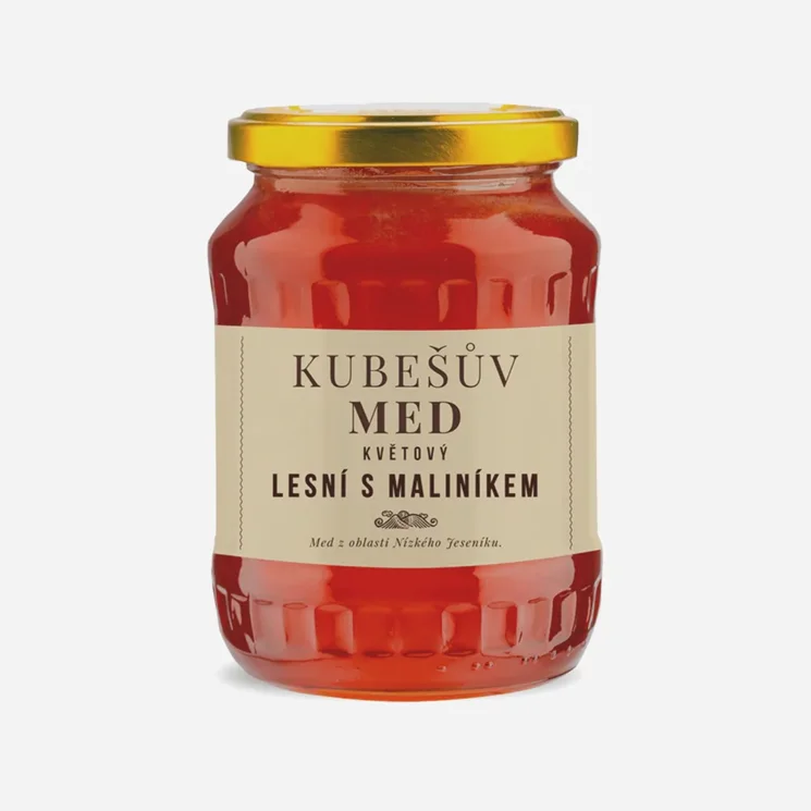 Med květový lesní s maliníkem