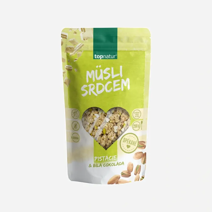 Müsli srdcem pistácie a bílá čokoláda 6 x 250 g