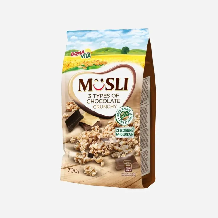Musli zapékané 3 druhy čokolády