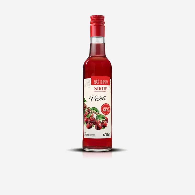 Náš domov sirup višeň 12 x 400  ml