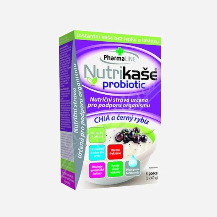 Nutrikaše probiotic CHIA a černý rybíz 6 x 180 g