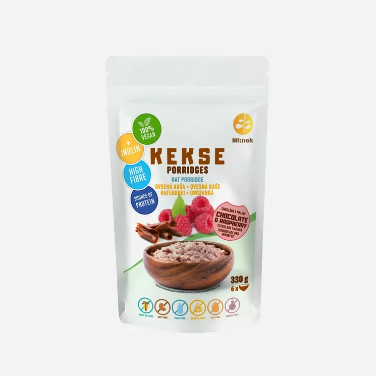 Ovesná kaše čokoláda a malina bezlepková 6 x 330 g