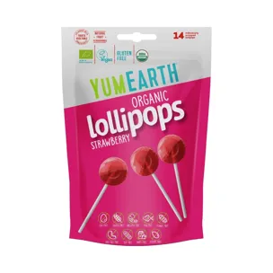 Ovocná lízátka s příchutí jahody BIO  (14 ks) 5 x 87 g