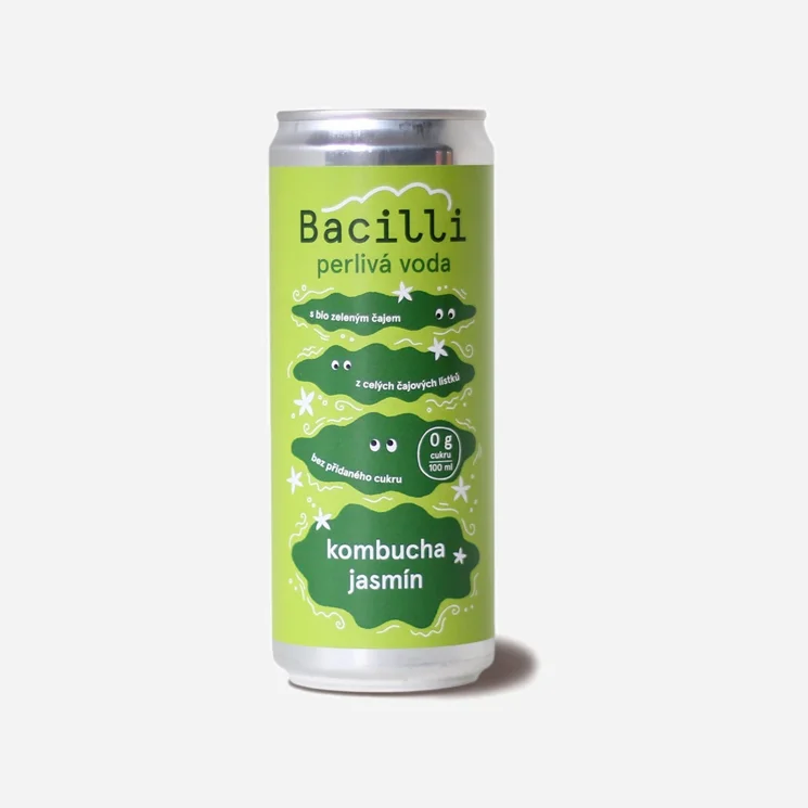 Perlivá voda kombucha jasmín BIO 12 x 330 ml