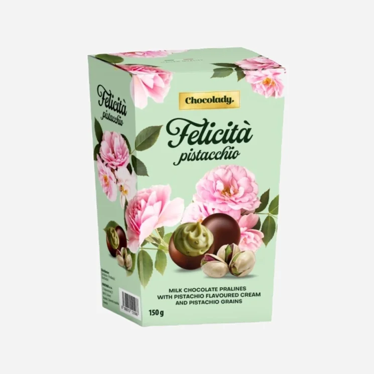 Pralinky z mléčné čokolády s pistáciemi 6 x 150 g
