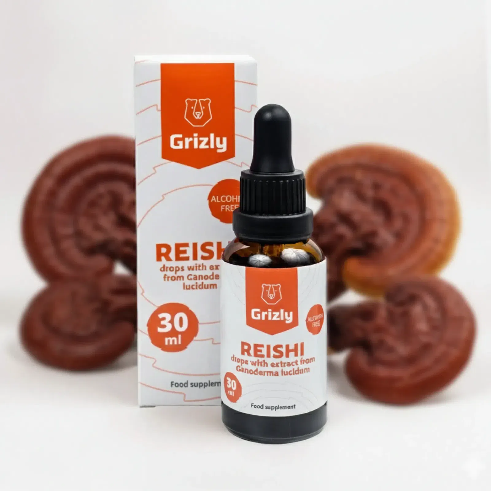 GRIZLY Reishi kapky s houbami reishi