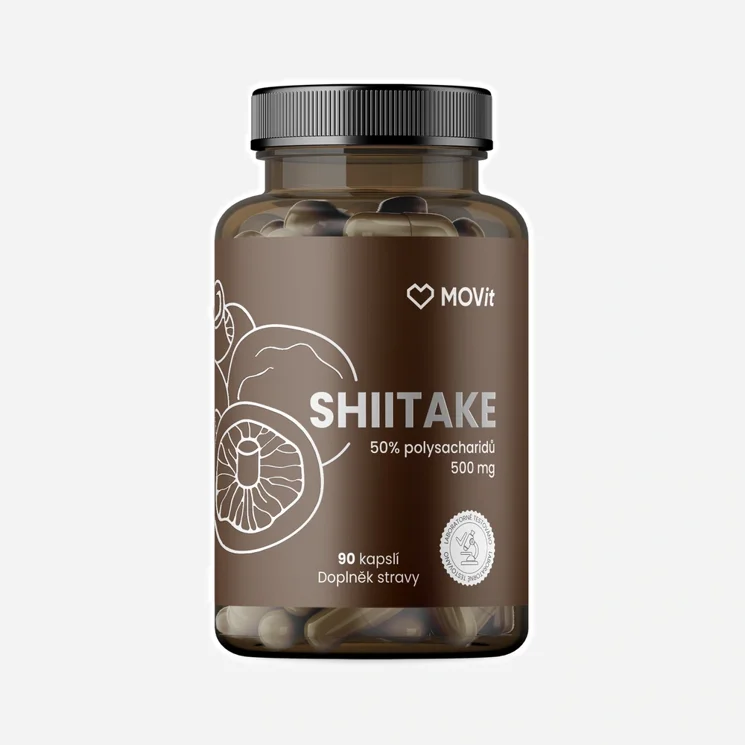Shiitake 50% polysacharidů 500 mg
