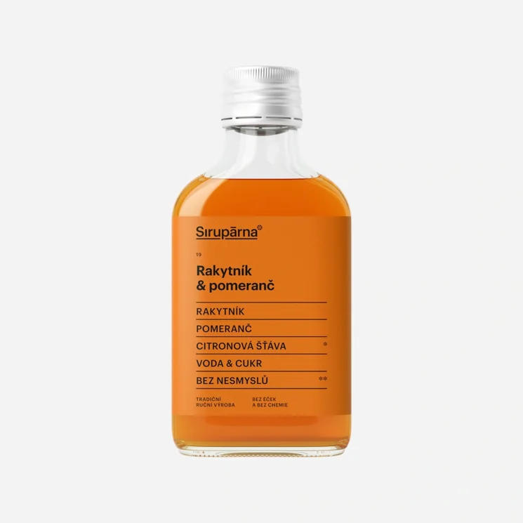 Sirup rakytník a pomeranč