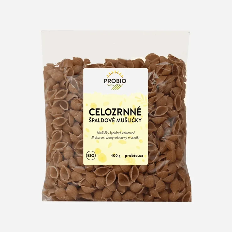 Špaldové celozrnné mušličky BIO 6 x 400 g