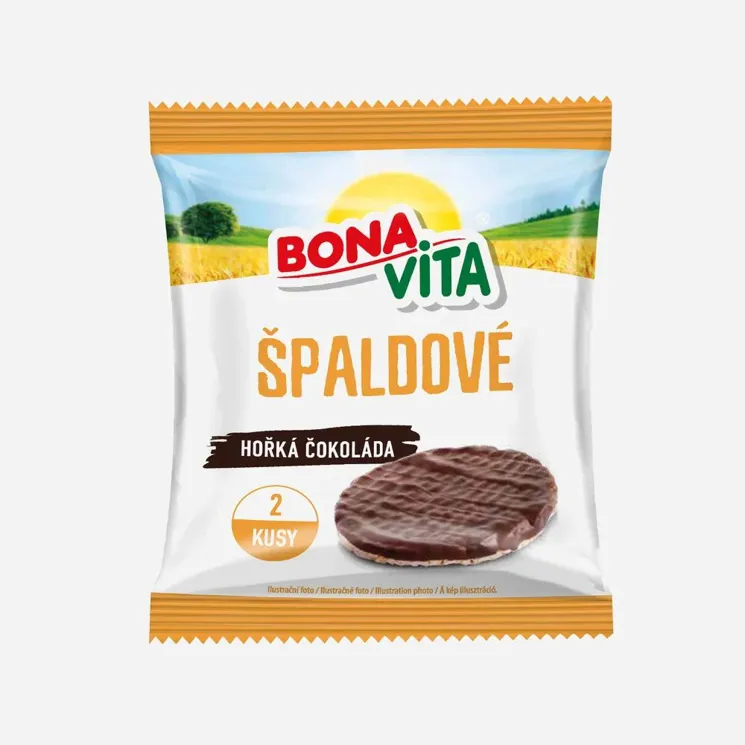 Špaldové chlebíčky hořká čokoláda 2 ks 6 x 32 g