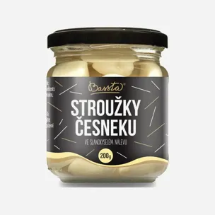 Stroužky česneku ve slanokyselém nálevu sklo 6 x 200 g